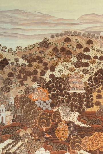 Arte 97810 Decors & Panoramiques Sundara Autumn - tekstylny mural w indyjski jesienny krajobraz