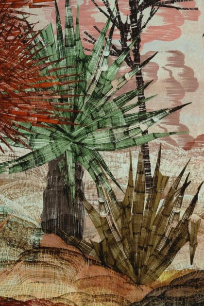 Arte 97800 Decors & Panoramiques Yasuni Rhubarb Flora - tekstylny mural w egzotyczny krajobraz