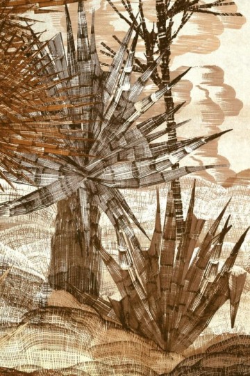 Arte 97801 Decors & Panoramiques Yasuni Coconut Flora - tekstylny mural w egzotyczny krajobraz