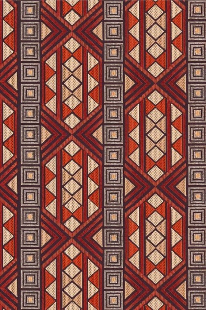 Arte 97770 Decors & Panoramiques Filigrana Pomodoro - tekstylna tapeta w haftowany wzór geometryczny w stylu art deco