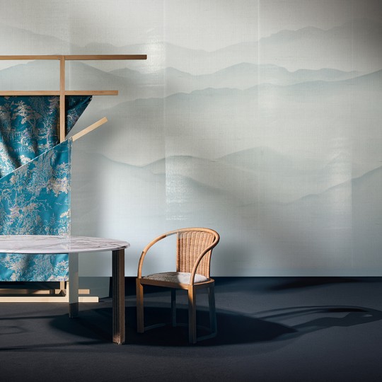 Armani Casa 9900 Inspired Moods 1 Basho - tapeta jedwabna w górski pejzaż