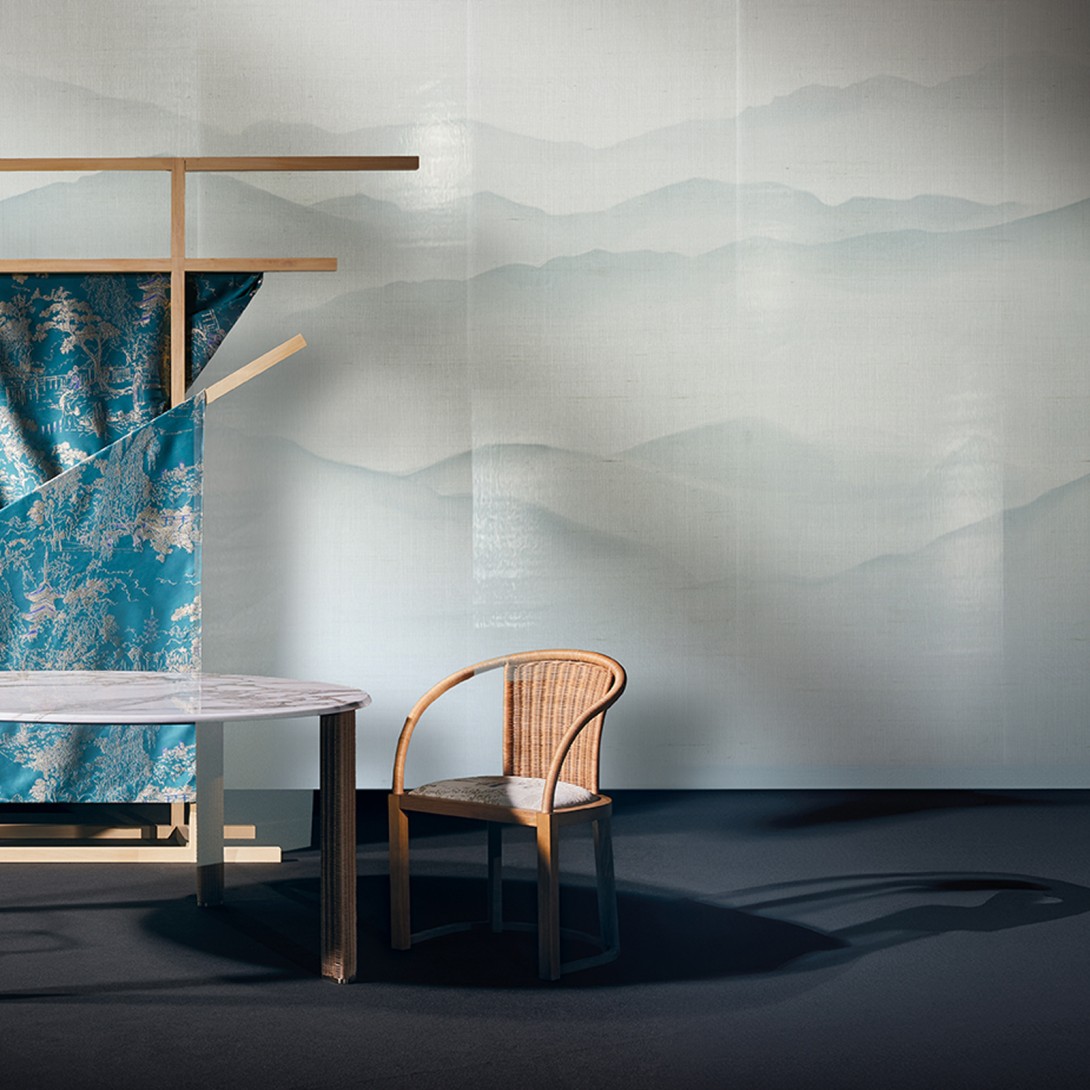 Armani Casa 9901 Inspired Moods 1 Basho - tapeta jedwabna w górski pejzaż