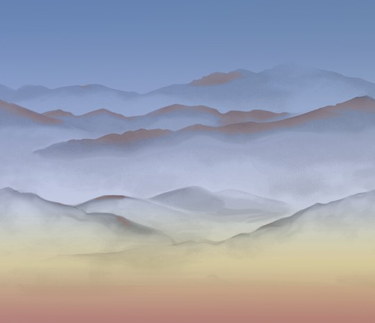 Armani Casa 9902 Inspired Moods 1 Basho - tapeta jedwabna w górski pejzaż