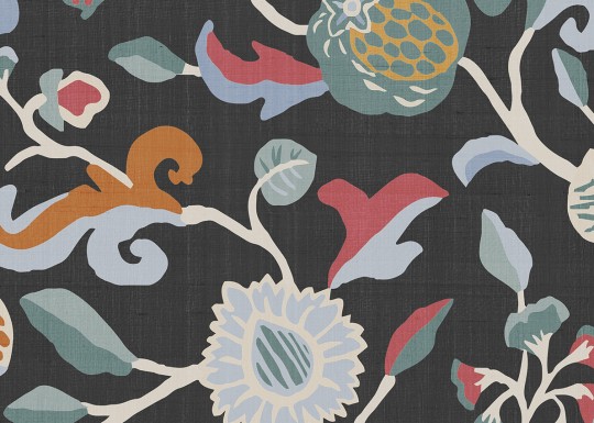 Armani Casa 9700 Precious Fibers 3 Bayadere - tapeta jedwabna w roślinny ornament