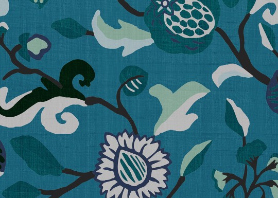 Armani Casa 9701 Precious Fibers 3 Bayadere - tapeta jedwabna w roślinny ornament