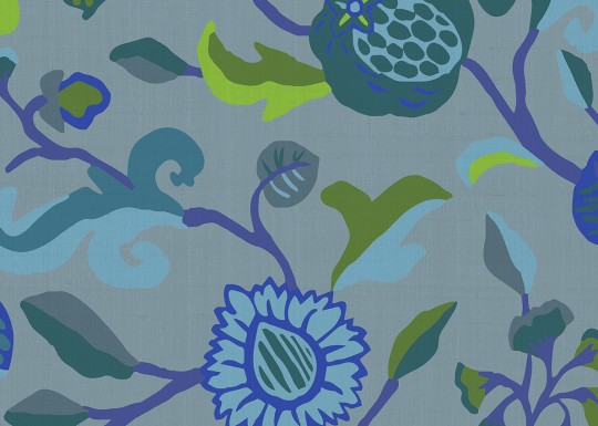 Armani Casa 9702 Precious Fibers 3 Bayadere - tapeta jedwabna w roślinny ornament