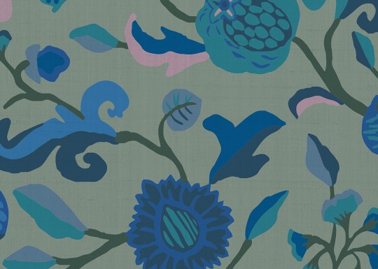 Armani Casa 9704 Precious Fibers 3 Bayadere - tapeta jedwabna w roślinny ornament