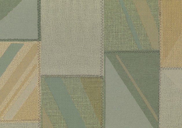 Sirpi 26103 Altagamma Woven Darcy - tapeta tekstylna w patchworkowe prostokąty
