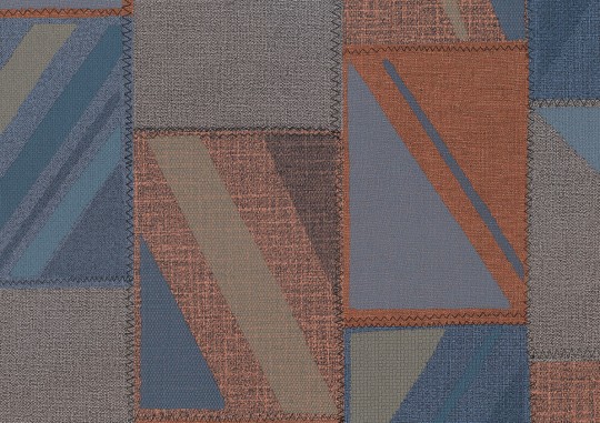 Sirpi 26105 Altagamma Woven Darcy - tapeta tekstylna w patchworkowe prostokąty