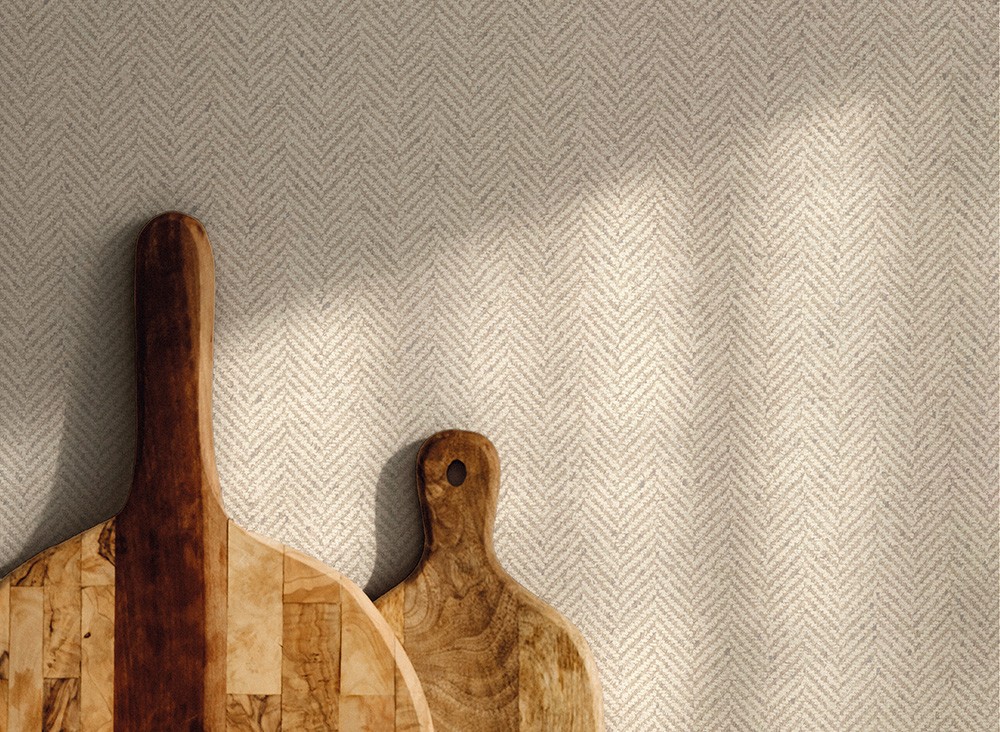 Sirpi 26134 Altagamma Woven Banbury - tapeta tekstylna we wzór jodełki