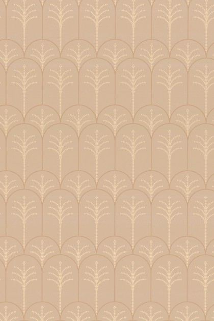 Majvillan 172-02 Lolo Latte Macchiato Brown - tapeta w stylizowaną roślinność