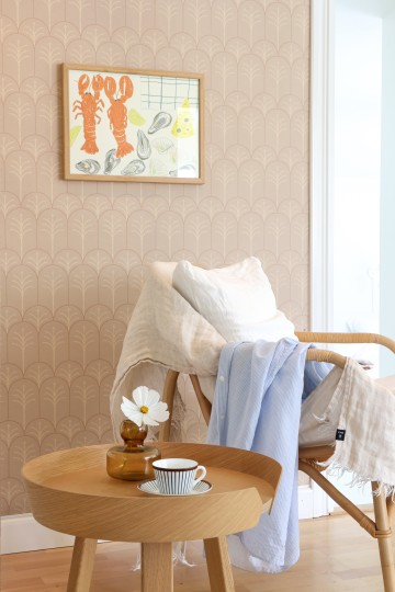 Majvillan 172-02 Lolo Latte Macchiato Brown - tapeta w stylizowaną roślinność