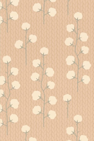 Majvillan 169-01 Sweet Cotton Desert Rose - tapeta w gałązki bawełny