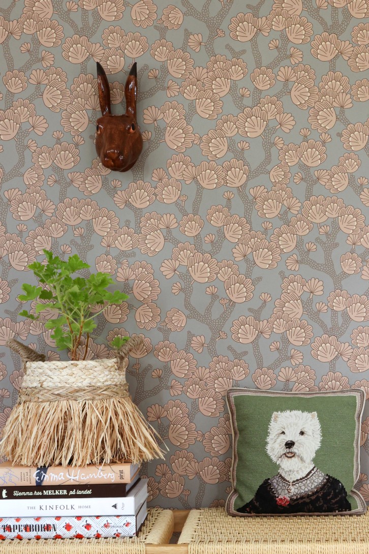 Majvillan 165-03 Beachy Breeze Bay Tree Green - tapeta w liście miłorzębu