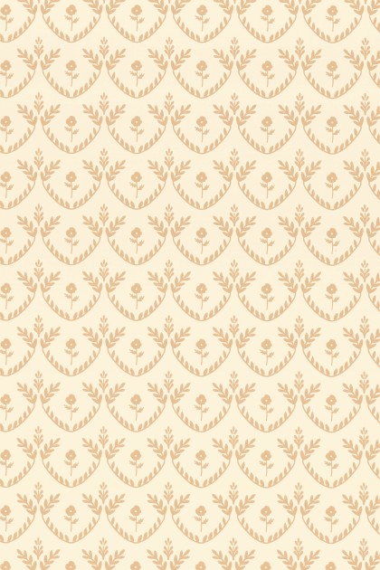 Majvillan 163-01 Bellini Honeygold Cream - tapeta w roślinne girlandy