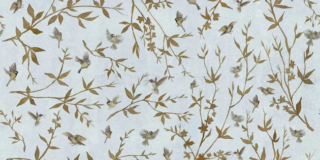 Tecnografica 69571-5 Collaborations Marco Fontana Ottone Garden Sugar - mural w ptaki i liście