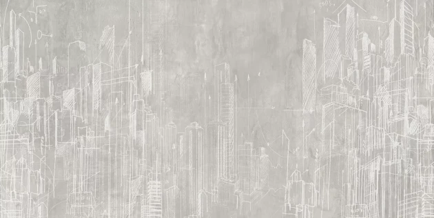 Tecnografica 56622-1 Collaborations The Sign Grattacieli Lavagna - mural w szkic miasta
