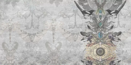 Tecnografica 56216-1 Collaborations The Sisters Legolas - mural w ptaki w kalejdoskopowym układzie