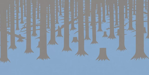 Tecnografica 75805-3 Collaborations Roberto Baldazzini AI Piedi Della Foresta Anice - mural w pejzaż lasu