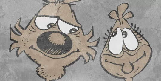 Tecnografica 79060-4 Collaborations Lupo Alberto By Silver Alberto e Marta Vintage Grey - mural dla dzieci w bajkowe postacie