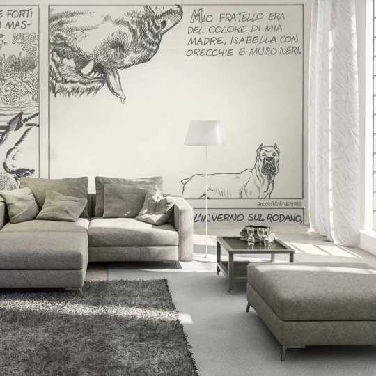 Tecnografica 75763-1 Collaborations Andrea Pazienza Astarte Fratelli - mural w psa w komiksowym stylu