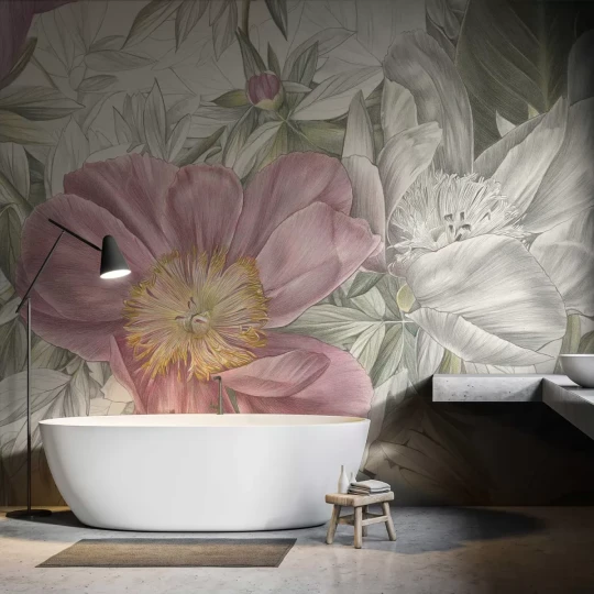 Tecnografica 70311-1 Collaborations Cristina Iotti Armonia - mural w makro kwiata
