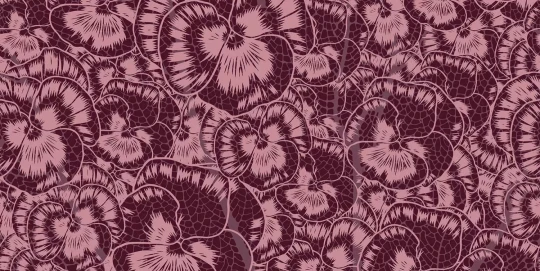Tecnografica 75772-4 Collaborations Roberto Baldazzini Aurora Floreale Cracked Cherry - mural w graficzne kwiaty