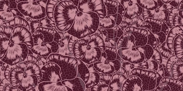 Tecnografica 75772-4 Collaborations Roberto Baldazzini Aurora Floreale Cracked Cherry - mural w graficzne kwiaty