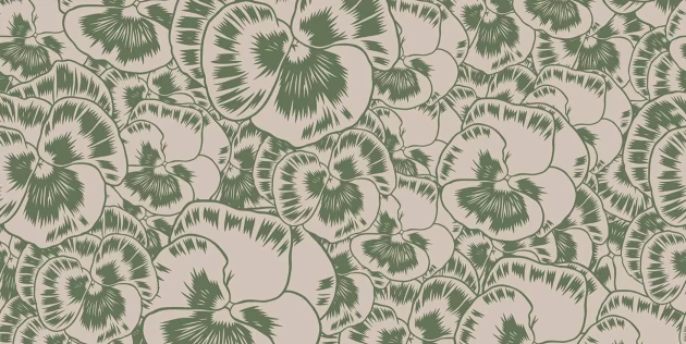 Tecnografica 75772-5 Collaborations Roberto Baldazzini Aurora Floreale Secret Moss - mural w graficzne kwiaty