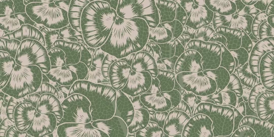 Tecnografica 75772-6 Collaborations Roberto Baldazzini Aurora Floreale Cracked Moss - mural w graficzne kwiaty