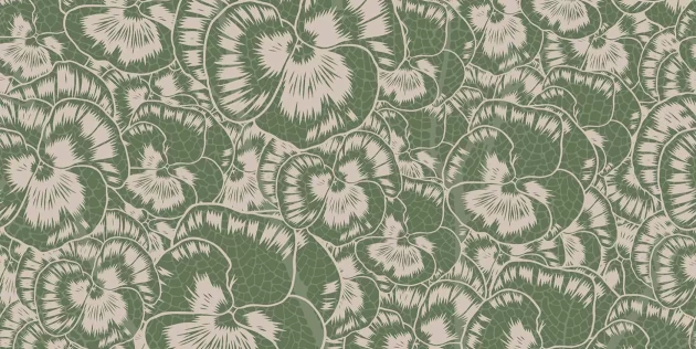 Tecnografica 75772-6 Collaborations Roberto Baldazzini Aurora Floreale Cracked Moss - mural w graficzne kwiaty