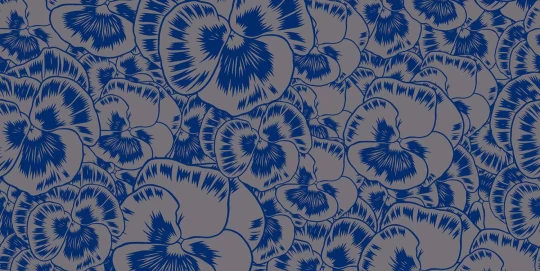 Tecnografica 75772-9 Collaborations Roberto Baldazzini Aurora Floreale Classic Blue - mural w graficzne kwiaty