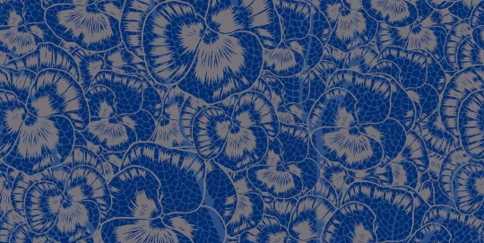 Tecnografica 75772-10 Collaborations Roberto Baldazzini Aurora Floreale Cracked Blue - mural w graficzne kwiaty