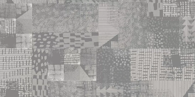 Tecnografica 77268-2 Collaborations Massimo Iosa Ghini Digital Wool Grey - mural w geometryczny wzór