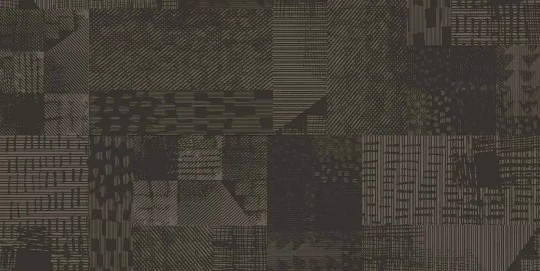 Tecnografica 77268-3 Collaborations Massimo Iosa Ghini Digital Wool Brown - mural w geometryczny wzór