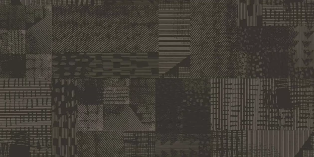 Tecnografica 77268-3 Collaborations Massimo Iosa Ghini Digital Wool Brown - mural w geometryczny wzór