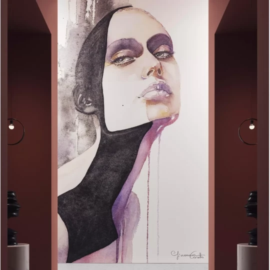 Tecnografica 75383-1 Collaborations Giovanna Casotto Elenoire Smooth - mural w kobieca twarz