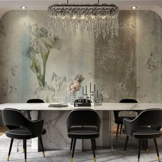 Tecnografica 79850-1 Collaborations Cristina Iotti Evanescenza - mural w kwiaty i pasy w ornamenty