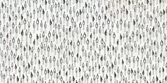 Tecnografica 80556-1A Collaborations Mauricio Lara Exodo Black and White - mural w abstrakcyjne postacie