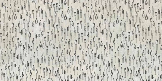 Tecnografica 80556-2A Collaborations Mauricio Lara Exodo Grey - mural w abstrakcyjne postacie