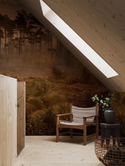 Boras Tapeter 9774W Marie Mattsson Dimslöjor Green - mural w sosny