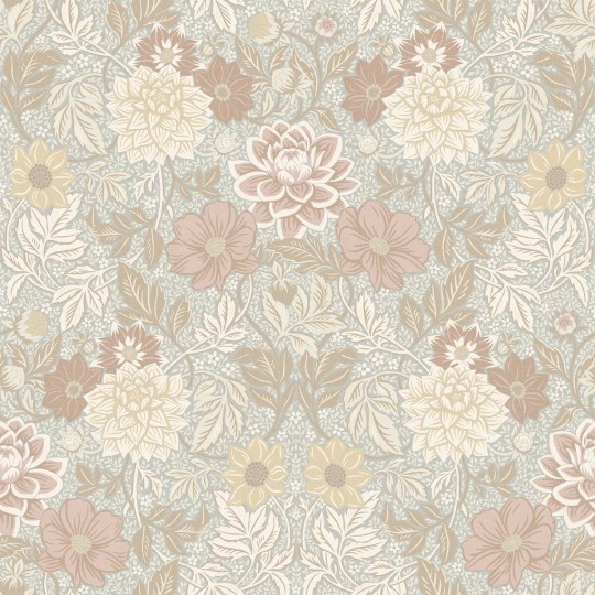 Boras Tapeter 9723W Studio Dahlia Garden Grand Beige - mural w duże kwiaty dalii