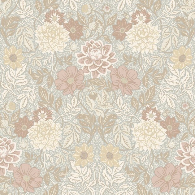 Boras Tapeter 9723W Studio Dahlia Garden Grand Beige - mural w duże kwiaty dalii
