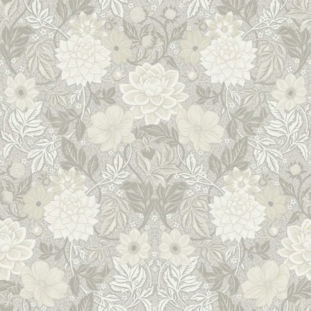 Boras Tapeter 9724W Studio Dahlia Garden Grand Grey - mural w duże kwiaty dalii
