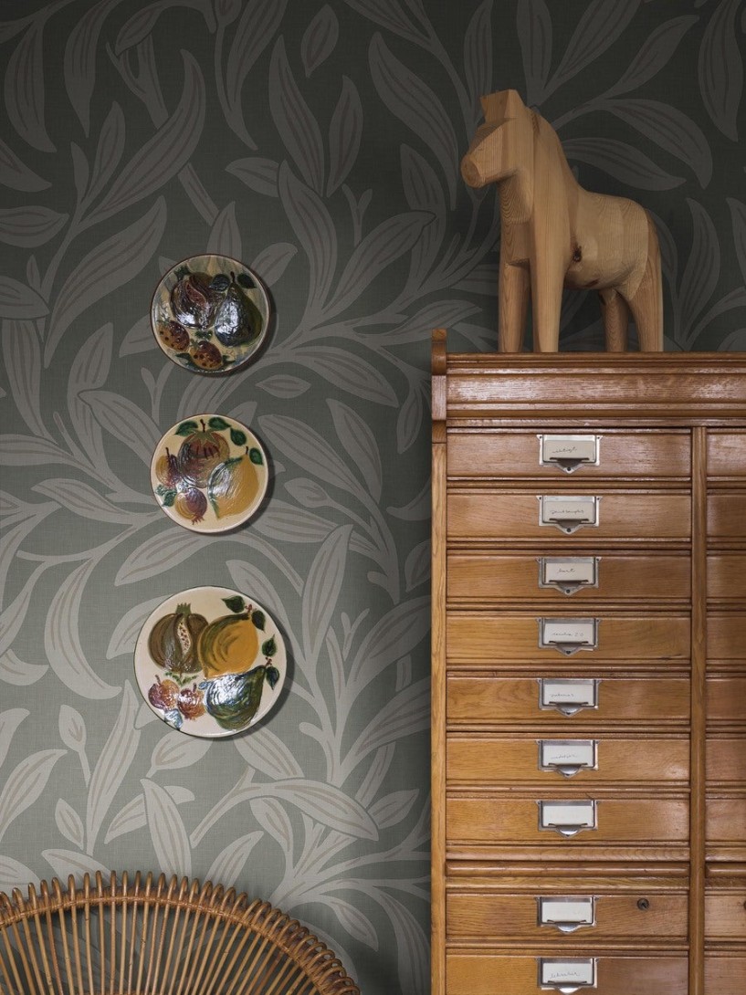 Boras Tapeter 9747W Studio Vintergröna Grand Green - mural w duże liście