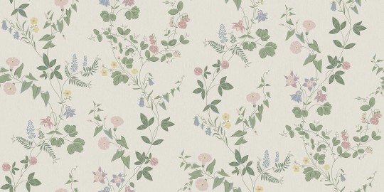 Boras Tapeter 9755W Studio Midsummer Eve Grand White - mural w polne kwiaty