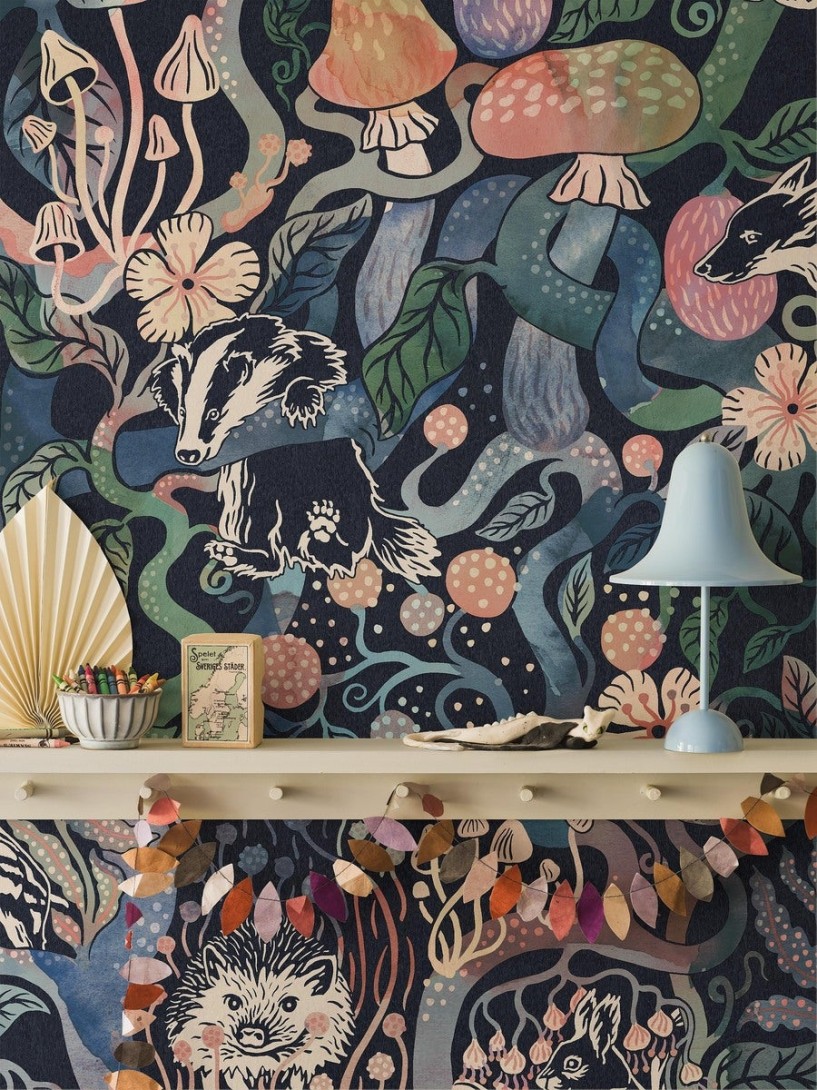 Boras Tapeter 9765W Studio Magic Woods Grand Dark - mural w leśny motyw