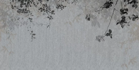 Tecnografica 76975-3B Architectures Athena Grey B - mural w gałęzie i liście