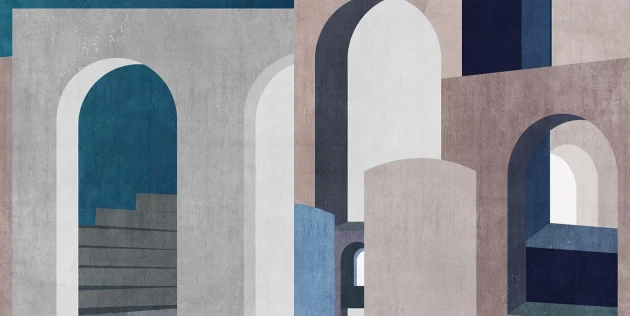 Tecnografica 76408-1 Architectures Eleanor Bluenote - mural w architektoniczny motyw
