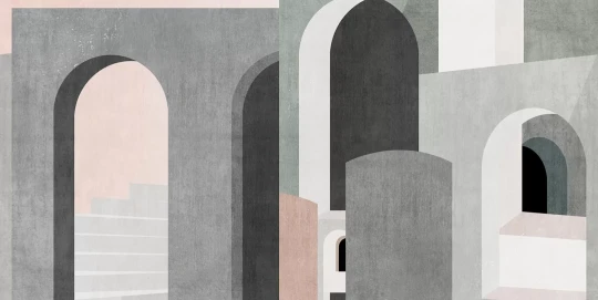 Tecnografica 76408-4 Architectures Eleanor Olive - mural w architektoniczny motyw